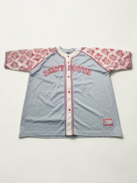 GIGO Other - Vintage Y2K GIGO The Funktion Wear Dirty South Baseball Jersey Blue Red 2XL